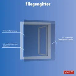TrendLine Fliegengitter 130 x 150 cm anthrazit kürzbar