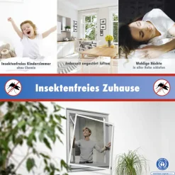 TrendLine Fliegenschutz-Fenster SLIM 120 x 150 cm weiß/weiß kürzbar