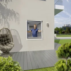 TrendLine Fliegenschutz-Fenster 120 x 150 cm schwarz/weiß kürzbar