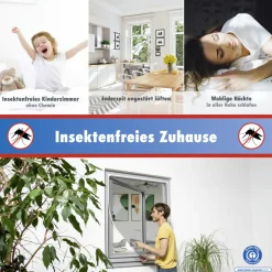 TrendLine Fliegenschutz-Magnetfenster 100 x 120 cm weiß/weiß kürzbar