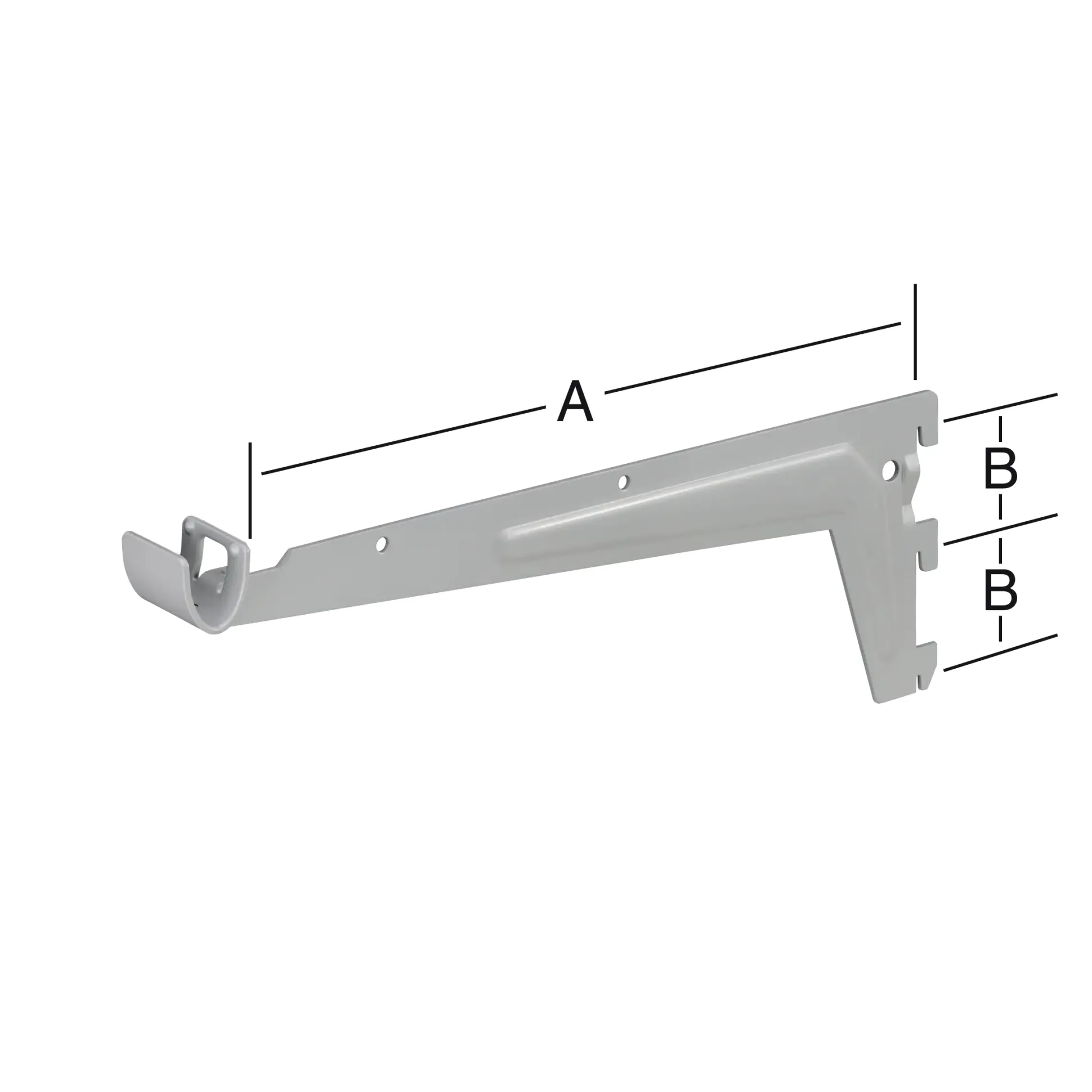 TrendLine Träger für Kleiderstangen grau 33 x 3,6 cm