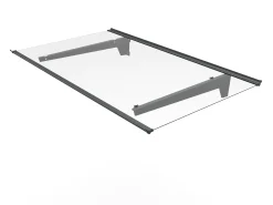 TrendLine Vordach Nizza Aluminum schwarz 140 x 90 cm