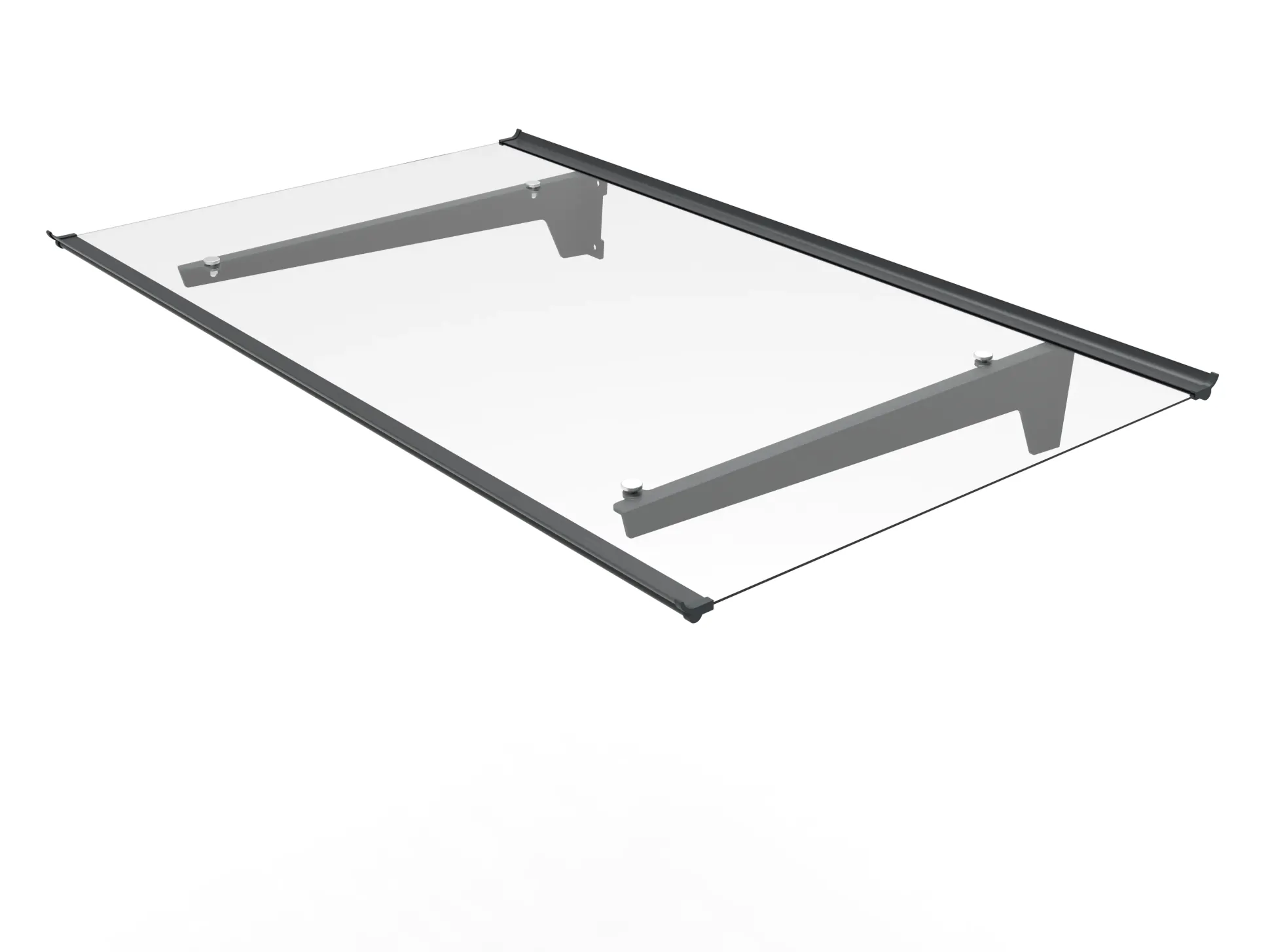 TrendLine Vordach Nizza Aluminum schwarz 140 x 90 cm