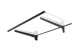 TrendLine Vordach Nizza Aluminum schwarz 140 x 90 cm