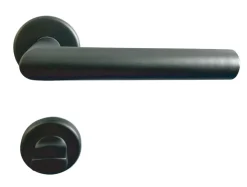 TrendLine WC-Türgriff-Garnitur BB Edelstahl schwarz Ø 49,1 mm