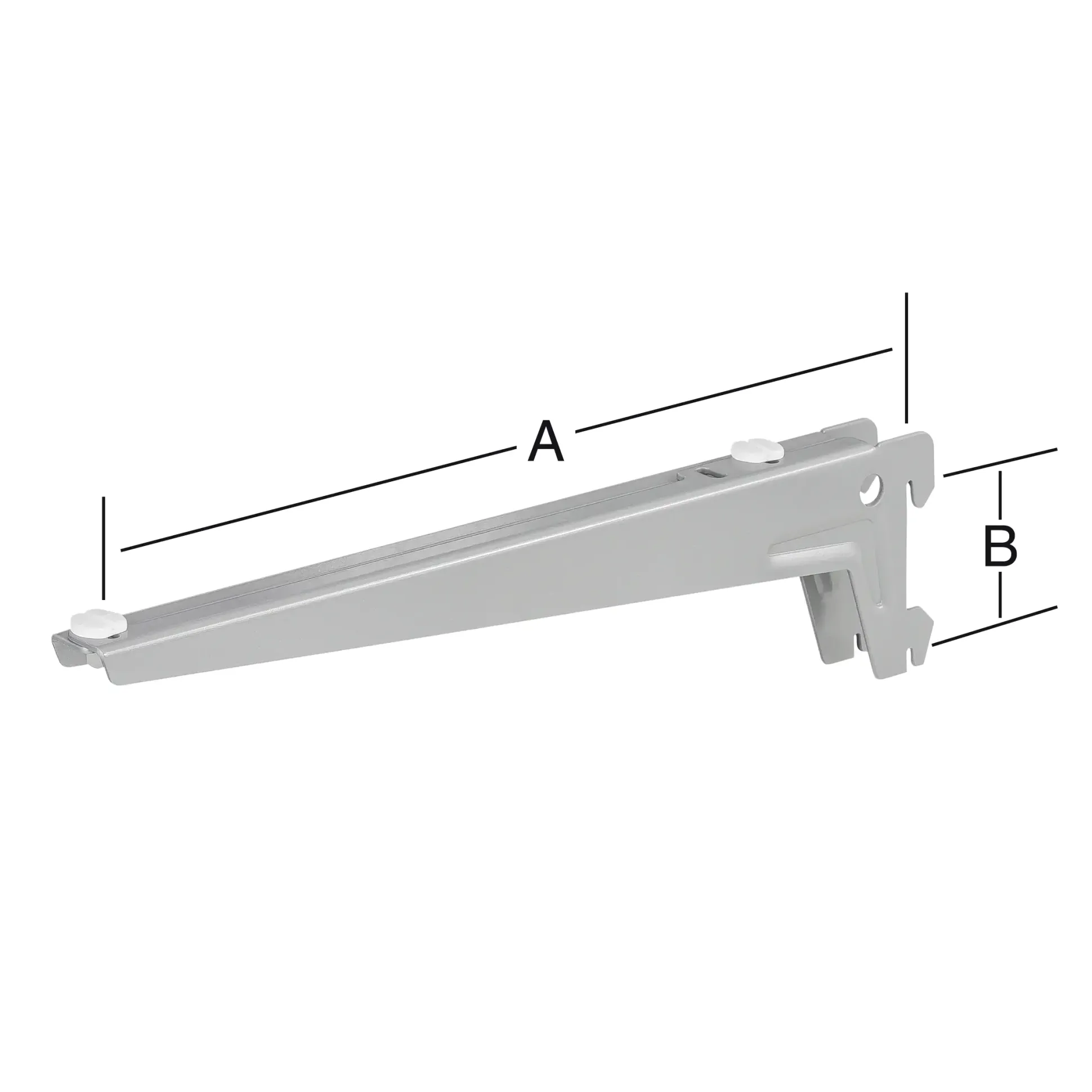 TrendLine Winkelträger 1-reihig grau 38 x 7 cm