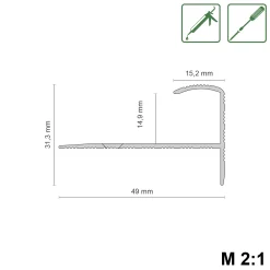 Treppenprofil 49 x 1350 mm
