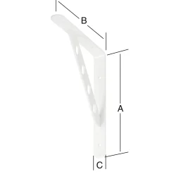 Vormann Alpha Line Garderobenkonsolen weiß 25 x 20 cm