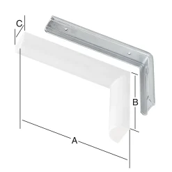 Vormann Design-Konsolen weiß 185 x 124 x 38 mm