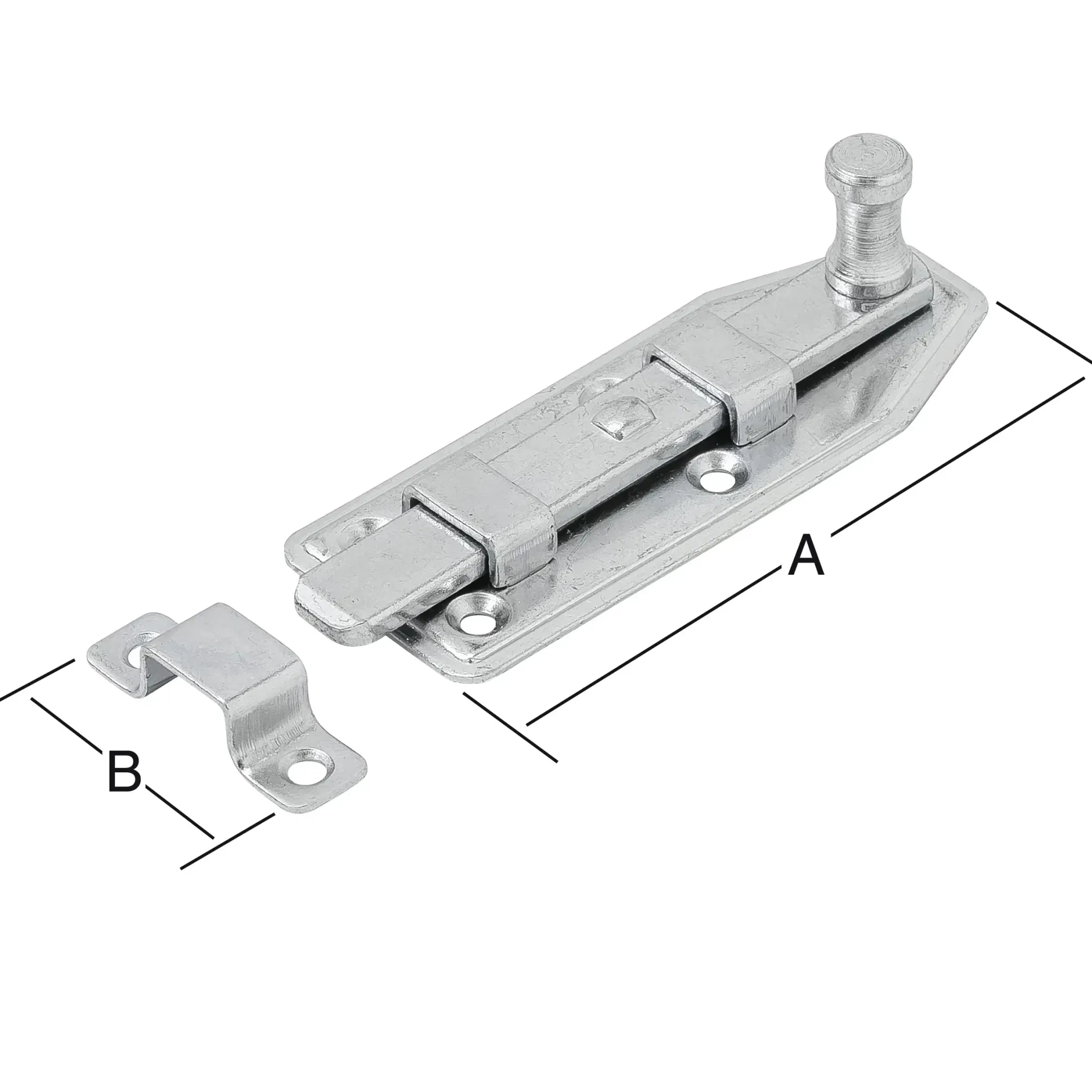 Vormann Fensterriegel verzinkt 80 x 30 mm gerade Form