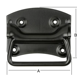 Vormann Kistengriff Stahl 10 x 8 cm schwarz