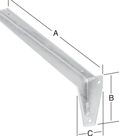 Vormann L-Profil-Konsole 280 x 100 x 53 mm Stahl verzinkt