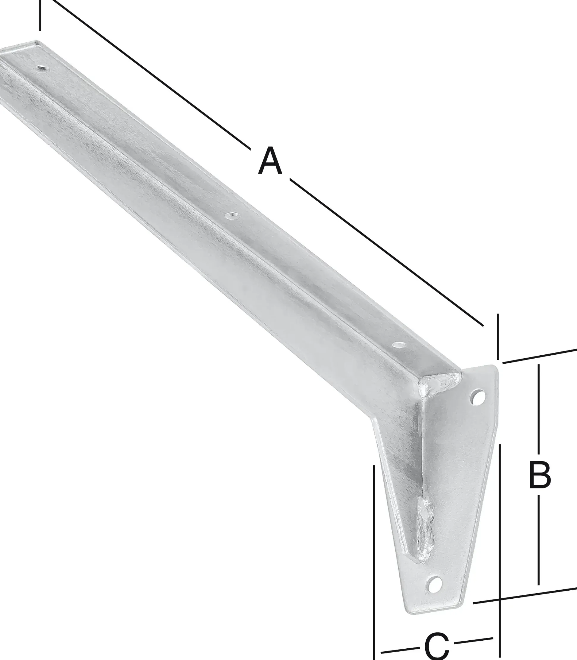 Vormann L-Profil-Konsole 240 x 80 x 46 mm Stahl verzinkt