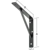 Vormann Stegkonsole 300 x 200 x 30 mm Stahl schwarz