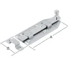 Vormann Türknopfriegel verzinkt 120 x 57 mm