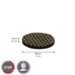 Wagner Anti-Rutschpad für Möbel selbstklebend Ø 28 x 3 mm braun beige - 12 Stück