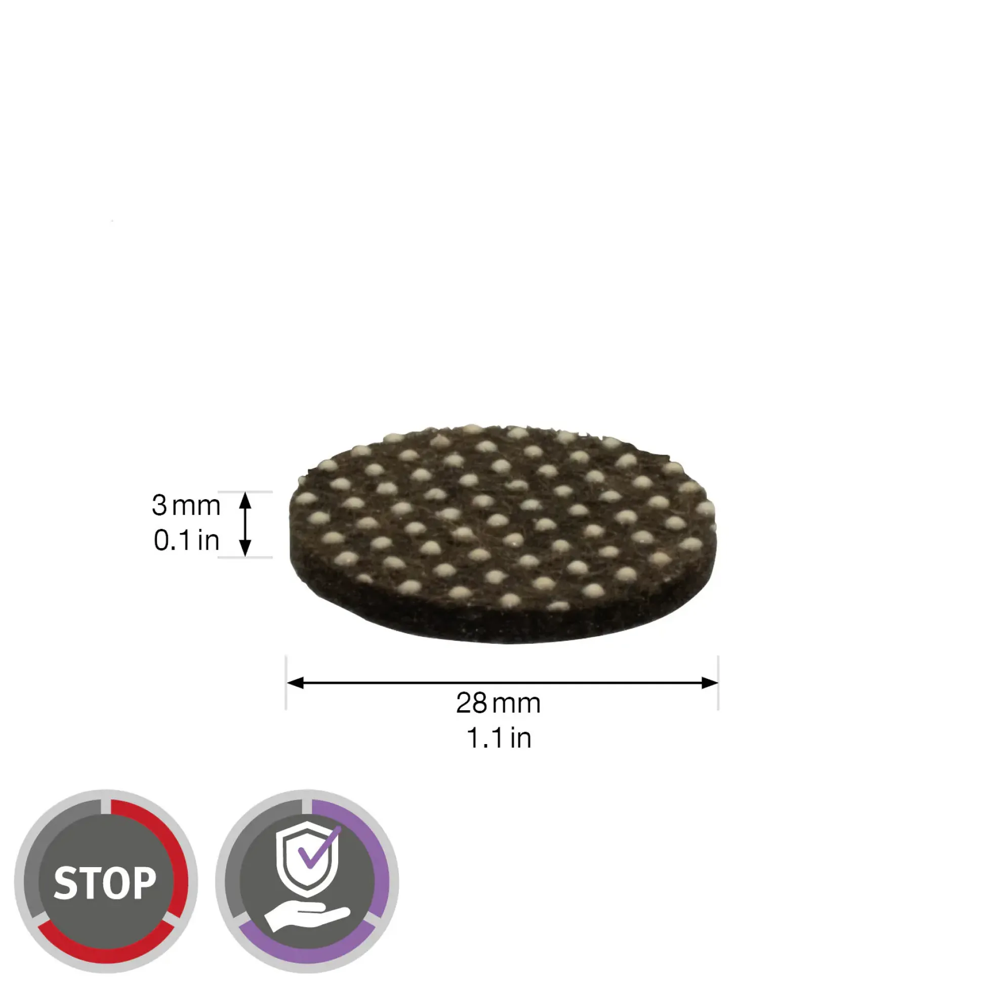 Wagner Anti-Rutschpad für Möbel selbstklebend Ø 28 x 3 mm braun beige - 12 Stück