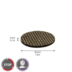 Wagner Anti-Rutschpad für Möbel selbstklebend Ø 40 x 3 mm braun beige - 4 Stück
