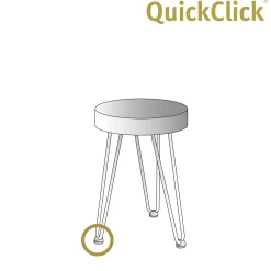 Wagner Bodenschoner für Möbel Hairpin Ø 30 x 20 mm schwarz - 4 Stück