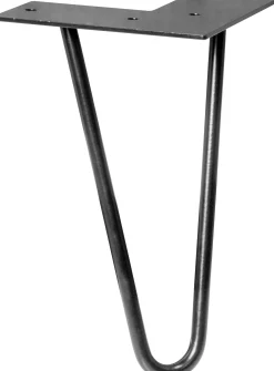 Wagner Möbelfuß Hairpin Stahl 20 x 12 cm schwarz - 1 Stück