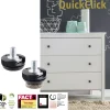 Wagner Möbelfuß Justus Slim Kunststoff Ø 2 x 0,8 cm schwarz 4 Stück