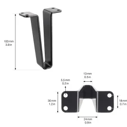 Wagner Möbelfuß ST 0610 Stahl 10 cm schwarz matt - 1 Stück