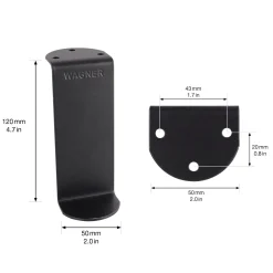 Wagner Möbelfuß ST 0120 Stahl 12 x 5 cm schwarz matt - 1 Stück