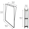 Wagner Tischgestell Hairpin Stahl 71 x 60 cm schwarz matt - 1 Stück