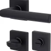 WC-Rosettengarnitur Ronaldino Square Set - schwarz