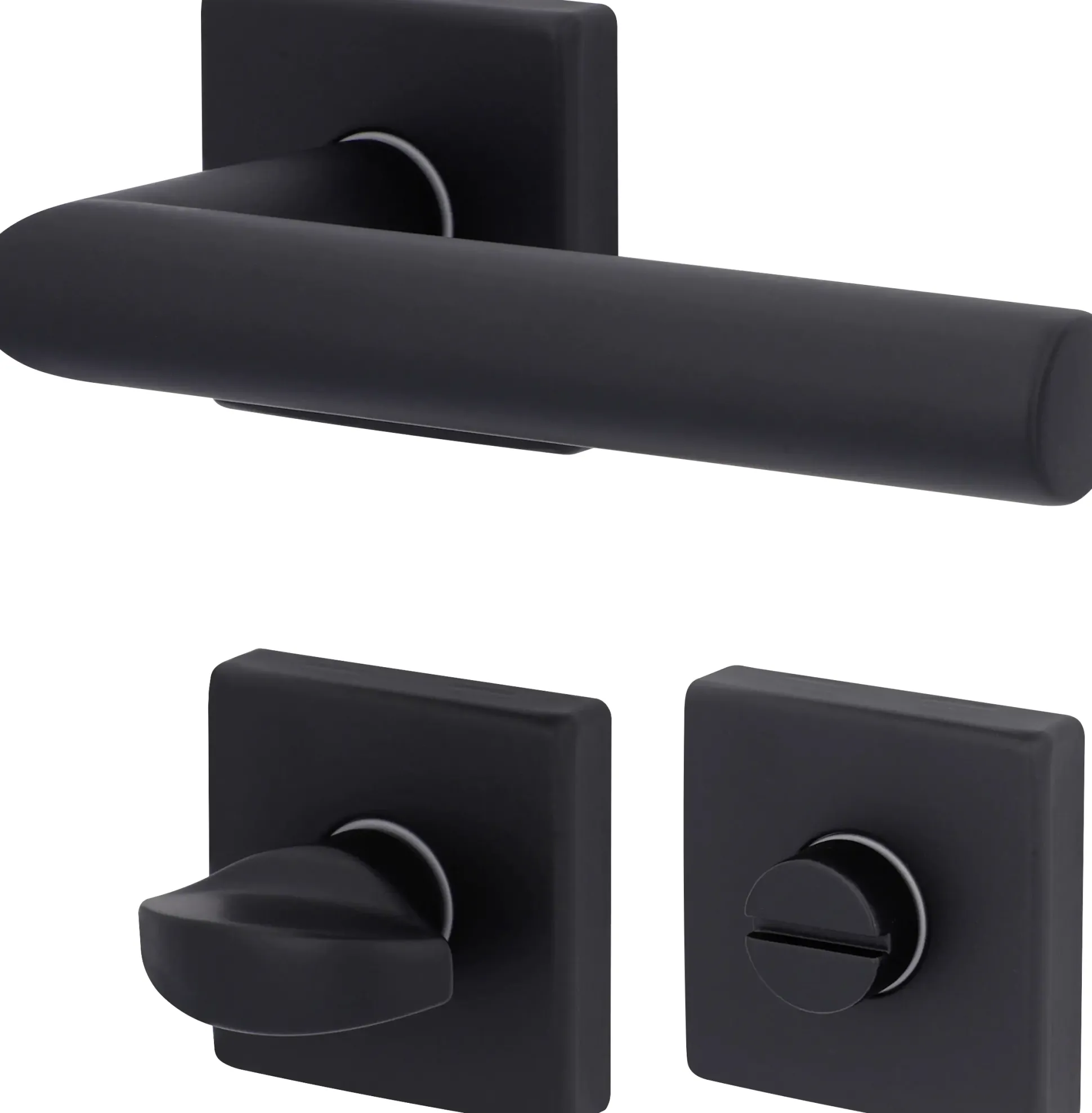 WC-Rosettengarnitur Ronaldino Square Set - schwarz