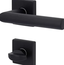 WC-Rosettengarnitur Ronaldino Square Set - schwarz