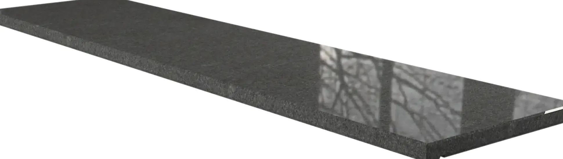 Wigastone Granit-Fensterbank anthrazit Forte 275 x 12,5 x 3 cm mit Wasserrille