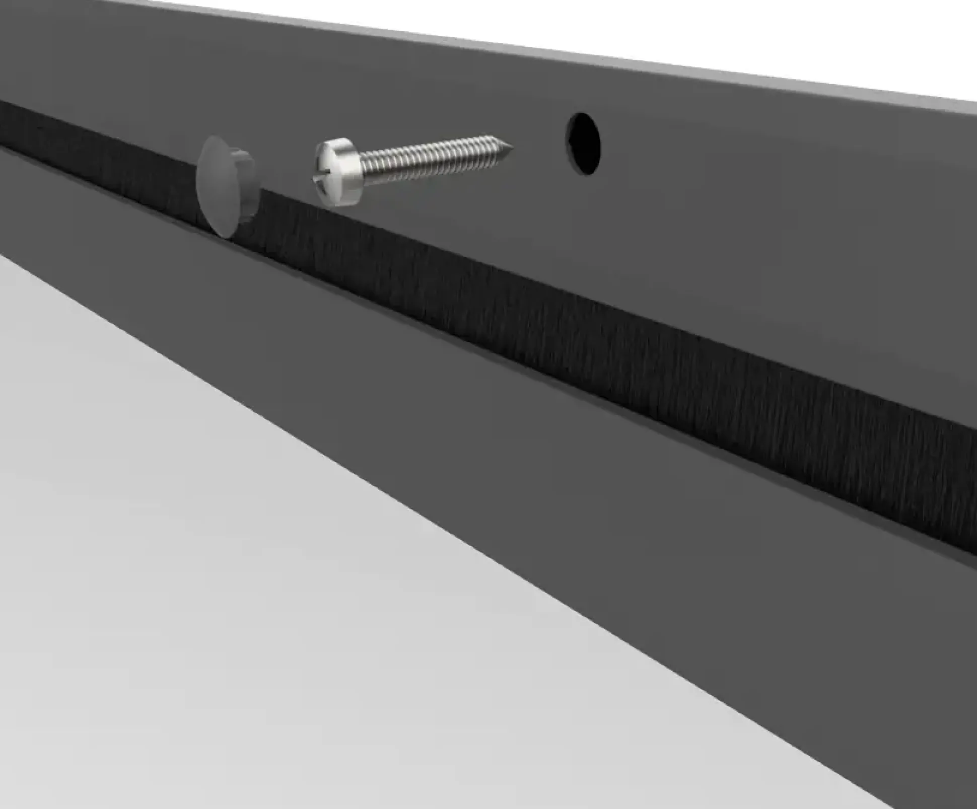 Windhager Fliegenschutz-Pendeltür 100 x 210 cm schwarz/anthrazit