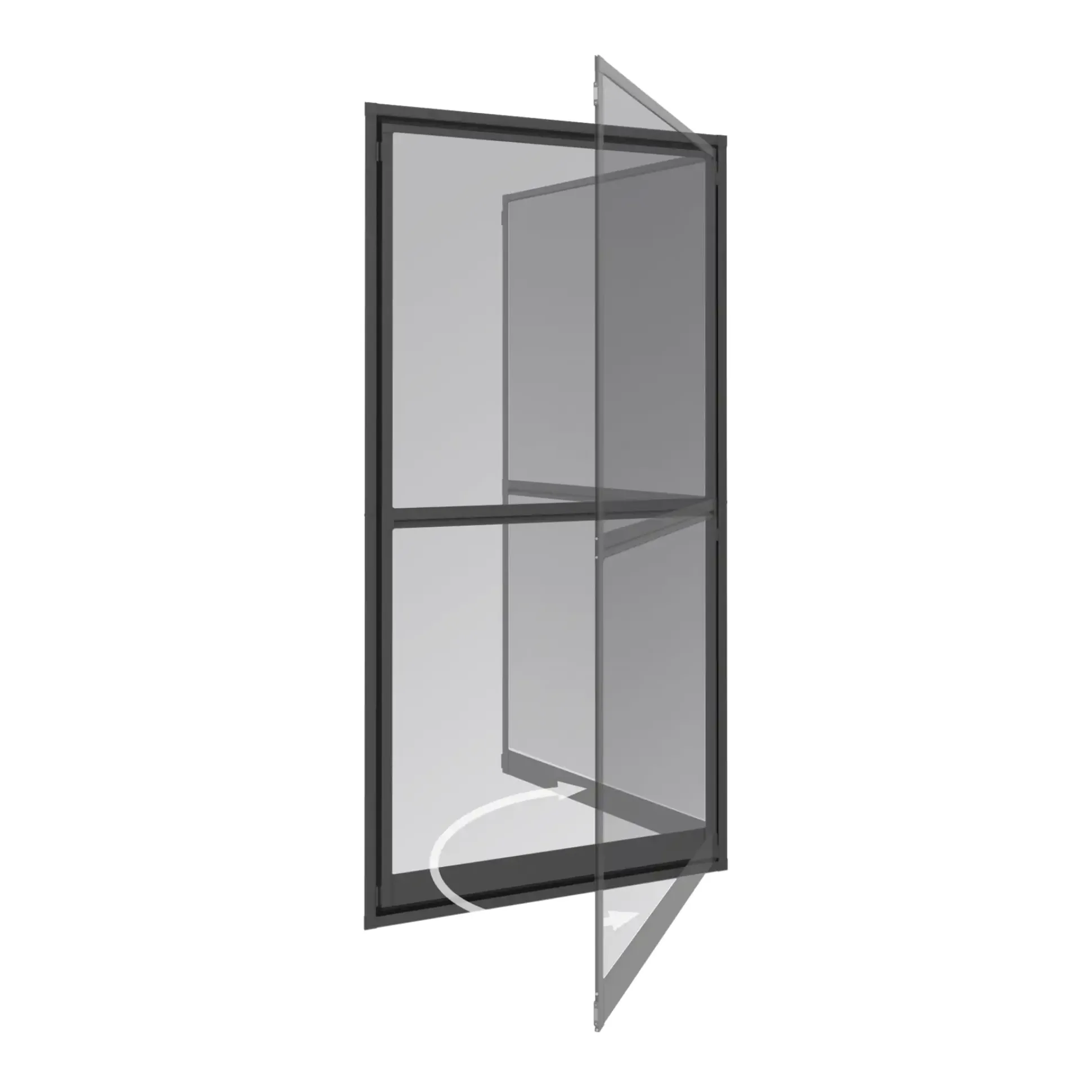 Windhager Fliegenschutz-Pendeltür 100 x 210 cm schwarz/anthrazit