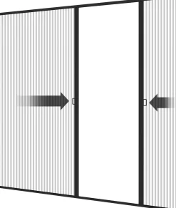 Windhager IS Maßplissee Tür bis 240 x 240 cm schwarz/anthrazit