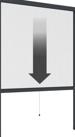 Windhager IS Maßrollo Fenster bis 130 x 160 cm schwarz/anthrazit