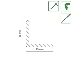 Winkelleiste 200 cm 45 x 45 mm Lärche