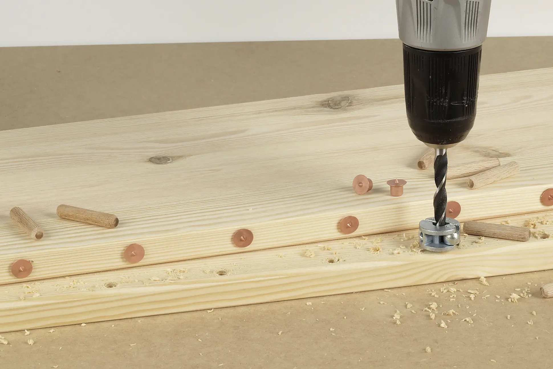 Wolfcraft Dübel-Set Ø 8 mm, 31 teilig